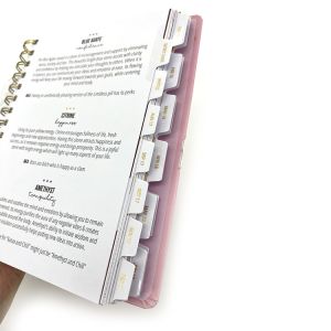 Mylar Index Tabs Spiral Notebook Printing Service With Elastic Band