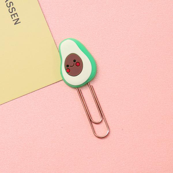 Cute Cartoon Silicone Bookmarks with Colorful Paperclips for Kids School Teacher Office Supply