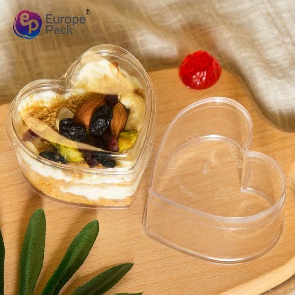 Recyclable custom size color clear container plastic heart shaped boxes for