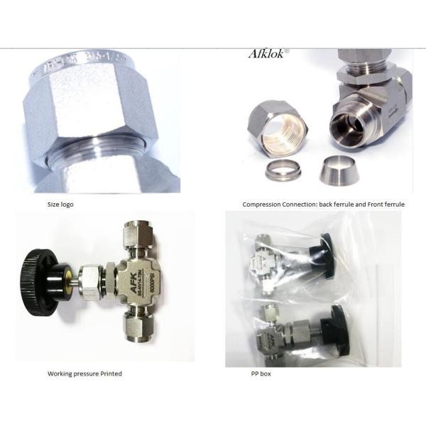 High Temp Durable Stainless Steel Ball Valve With Flow Meter 3/8 NPT Structure