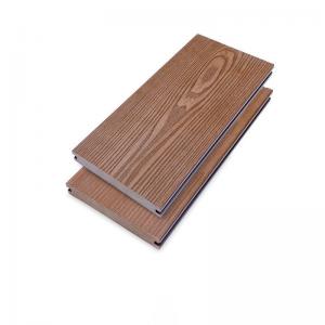 China Wear Resistant WPC Decking Boards 145x22cm 3D Solid Deep Embossed Swimming Pool Floor on sale