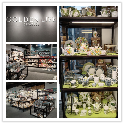 New bone china mug with electroplating handgrip for home/office using fashion ceramic design