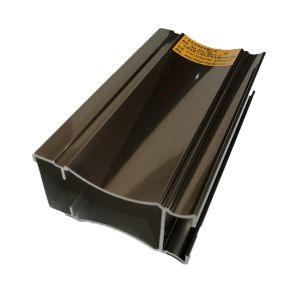 High Glossy Machined Champagne Anodized Aluminium Extrusion Profiles