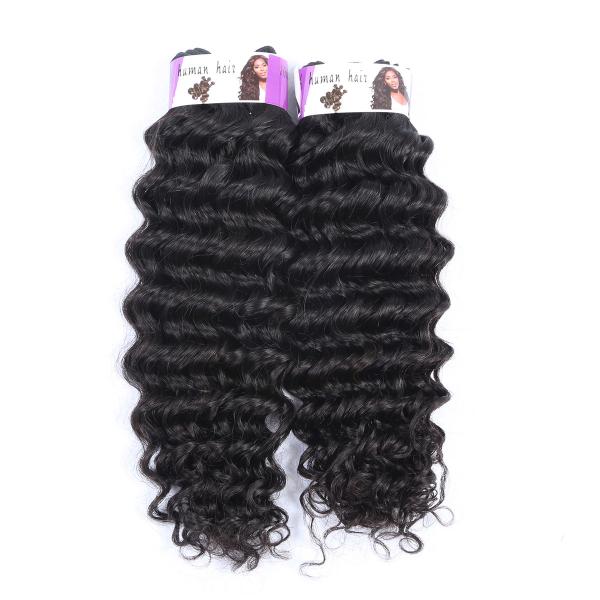 Double Drawn Wholesale price 100% Peruvian hair bundles , Deep Wave Hair