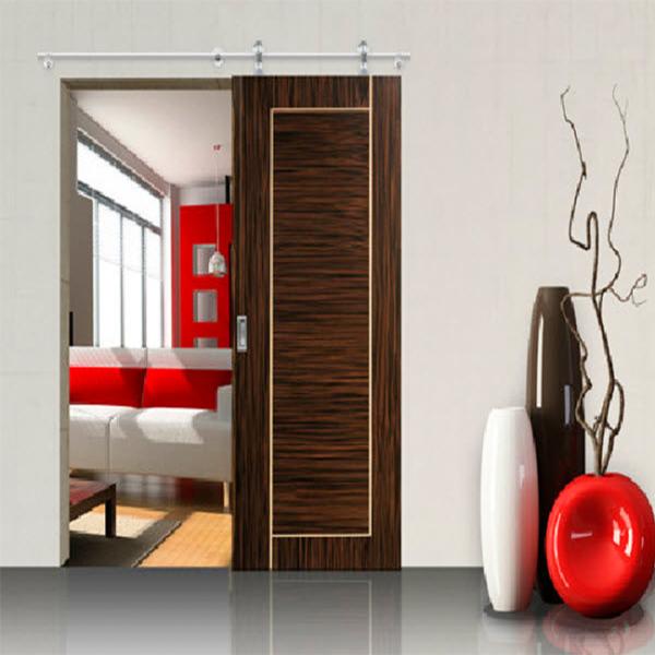 Finished Wood Composite Door , Barn Style Sliding Closet Doors With Hardware