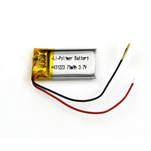 Quality 3.7V 70mAh Lipo Battery Rechargeable Lithium Polymer Cell 431223 for sale