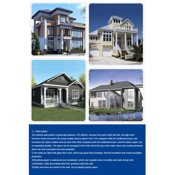 Luxury Design Prefabricated Security Light Steel Frame House Prefab Villa Portable Apartment