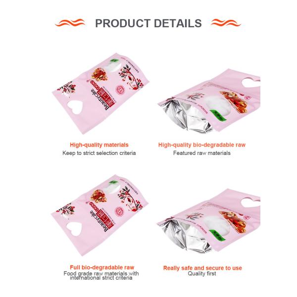 Aluminum Foil Pouches With Zipper Lock Mylar Stand Up Pouch Packaging Bag