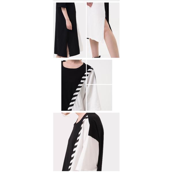 OEM Casual Clothing Fashion Patchwork T-Shirt Dress Women