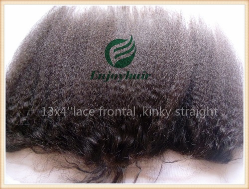 malaysian virgin remy hair lace frontal 13''x4'' ,natural color kinky straight 10''-24''