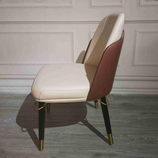 Home Solid Wood High End Modern Dining Chairs Leather Backrest Padded Dining Room Chairs