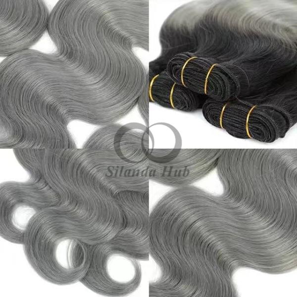 #T1B/Grey Body Wave Remy Human Hair Bundles Sew In Weave Bundles Brazilian Bundle Deals