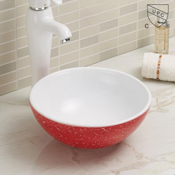 Ceramic Flat Wash Basin Antique Bathroom Vessel Style Matt Color Art Basin