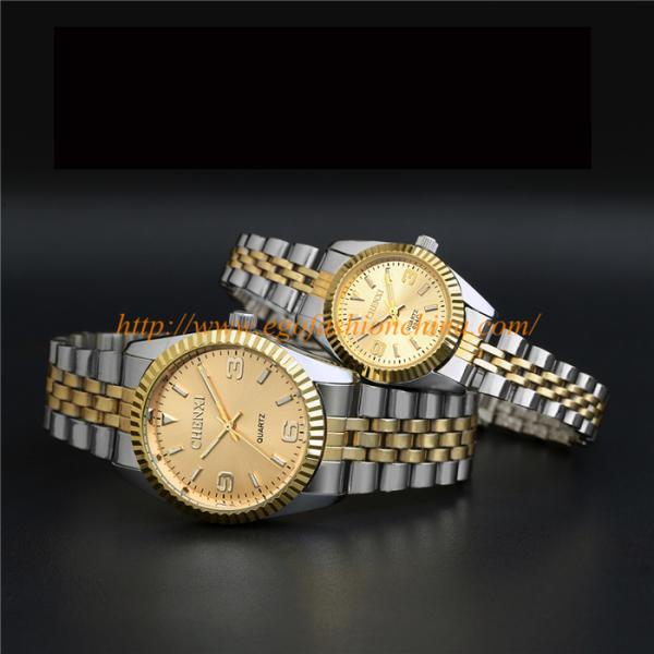 004C Dress Watches Woman Stainless Steel Watch Fashion Quartz Watches Man Couple Watch New