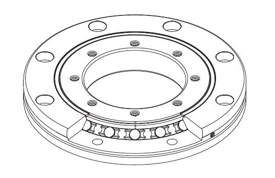 1576742461133024.jpg RE25040UUCC0P5 250*355*40mm Harmonic Drive Customed Crossed Roller Bearing