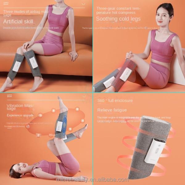 Wireless Air Compression Leg Massager Pressotherapy Electric Vibration Knee And Leg Massager