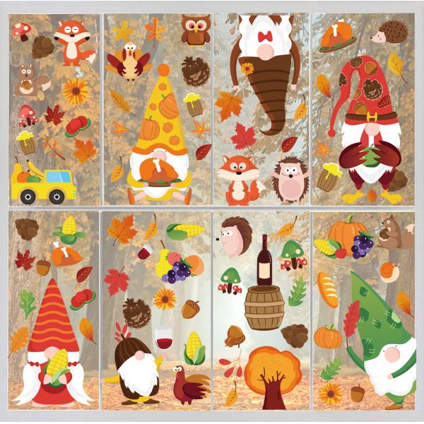 Luminous Electrostatic Window Stickers Turkey Maple Leaf Window Sticker