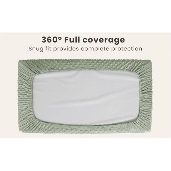 Breathable Changing Pad Cover 2 Pack, Soft Minky Dots Plush Diaper Changing Table Cover Set