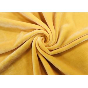Quality Dark Yellow Velvet Fabric Material 280GSM 92% Polyester Microfiber Velvet for sale
