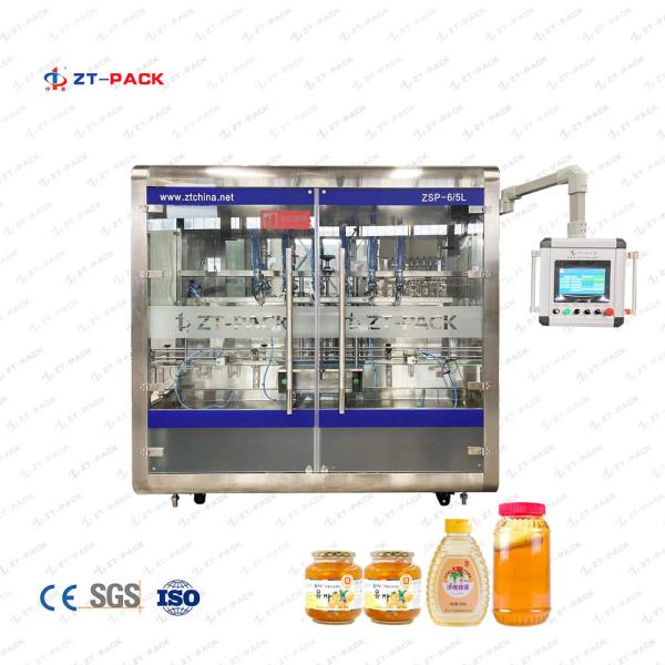 380v Tomato Paste Packing Machine 0.6mpa 2.2kw Honey Jar Filling Machine