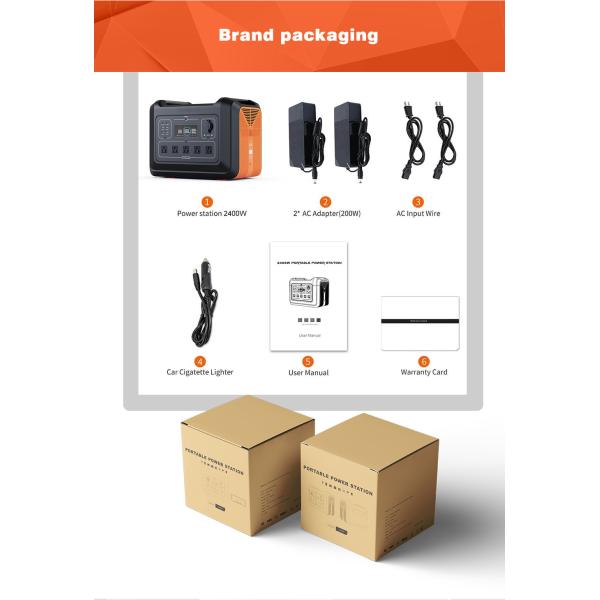 2400W Outdoor Camping Portable Solar Power Bank 48V 2232Wh