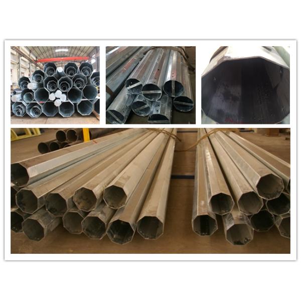 Self Supporting Steel Utility Pole Galvanized 27.5m Transmission Line Project