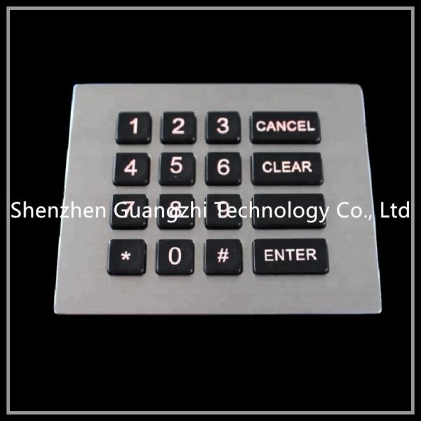 Buy Flush Mount Backlit Numeric Keyboard , Metal Atm Machine Number Pad at wholesale prices