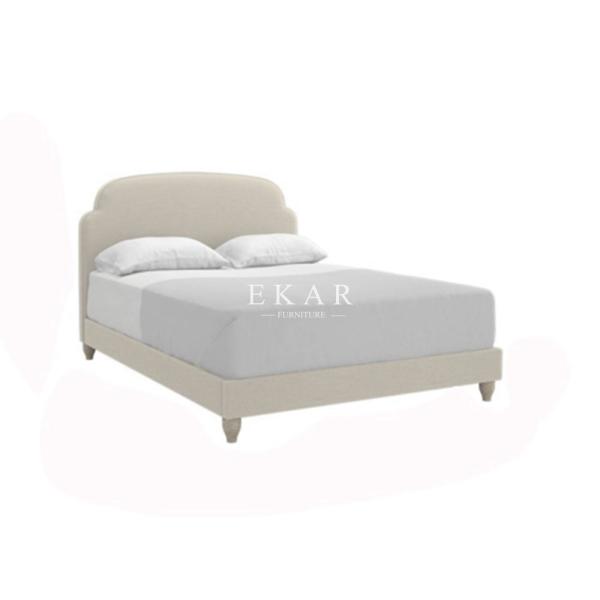 Simple Design Upholstered Wooden Latest Double Hotel Bed