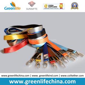Hot selling China factory supply multi-colours smooth polyester plain lanyard w/circular rivet and lobster claw clip