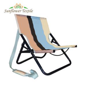 44.5*48*55.5CM Oxford Cloth Sea Low Beach Chair With Stripe Low Folding Beach