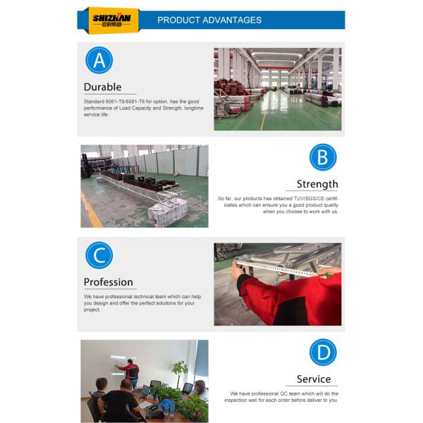 Performance Steel Roof aluminum truss stage light frame 600*760mm