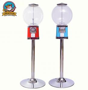 China Gourmet Candy Shop Gumball Vending Machine With Stand Zinc Alloy Coin on sale