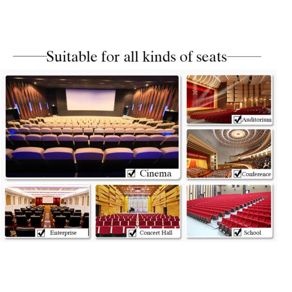 Collapsible 2 Seater Cinema Hall Chairs Anti Electrostatic Medium Hardness