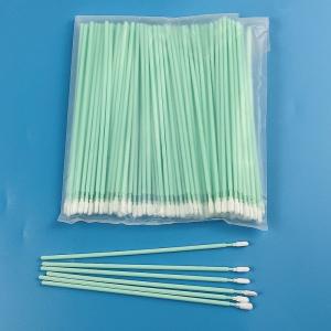 Quality 162mm Lint Free Microfiber & Polyester Tip Cleaning Swabs With Long PP Stick Handle for sale