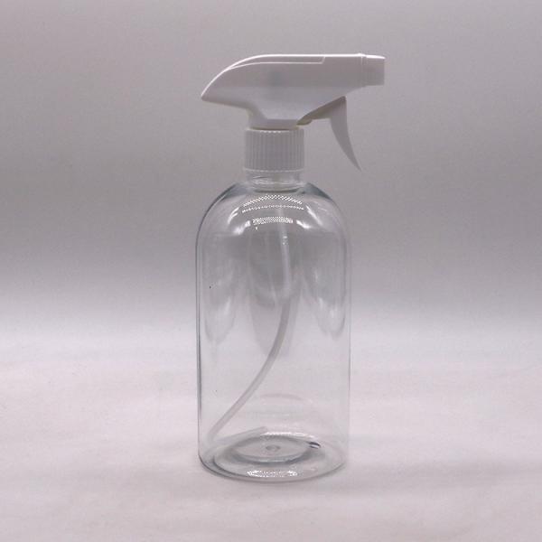 600mL 20OZ PET Spray Bottle Boston Round Plastic Customized Color Pump Trigger Spray Hand Sanitizer Bottle