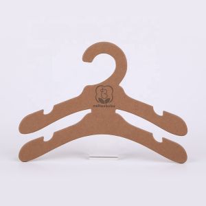 Quality Biodegradable Paper Baby Hangers Children Garment Cardboard Hanger Custom Design for sale