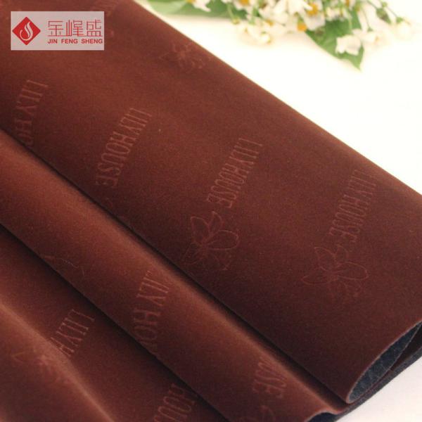 Jewelry Box Cloth Cut Velvet Upholstery Fabric , Polyester Velvet Knitted Fabric