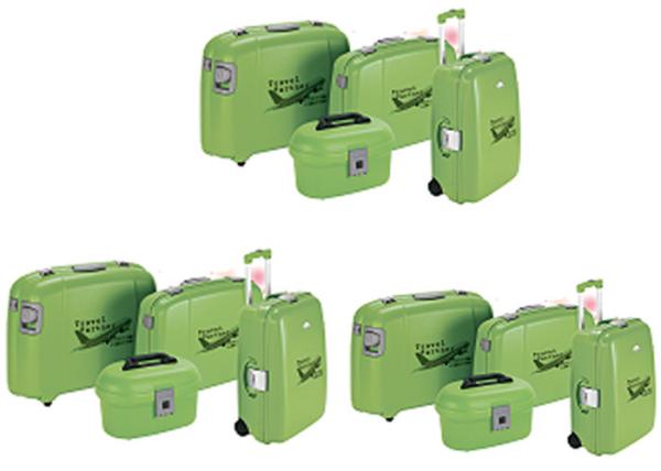 Plastic Handle Hard Shell Suitcase 4 Wheels , Polycarbonate Hardside Luggage