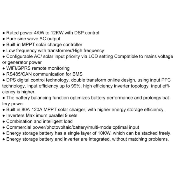 Stacking LiFePO4 All In One Inverter And Battery 20KW 30KW 40KW 50KW