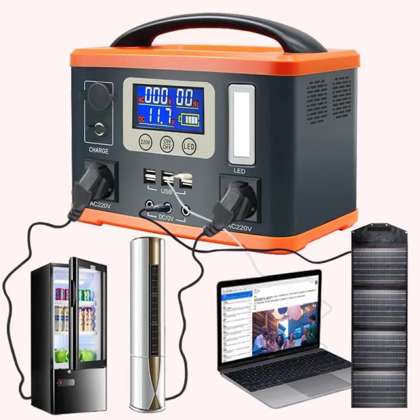 220V 500W Portable Solar Power Station High Capacity Home Power Generator