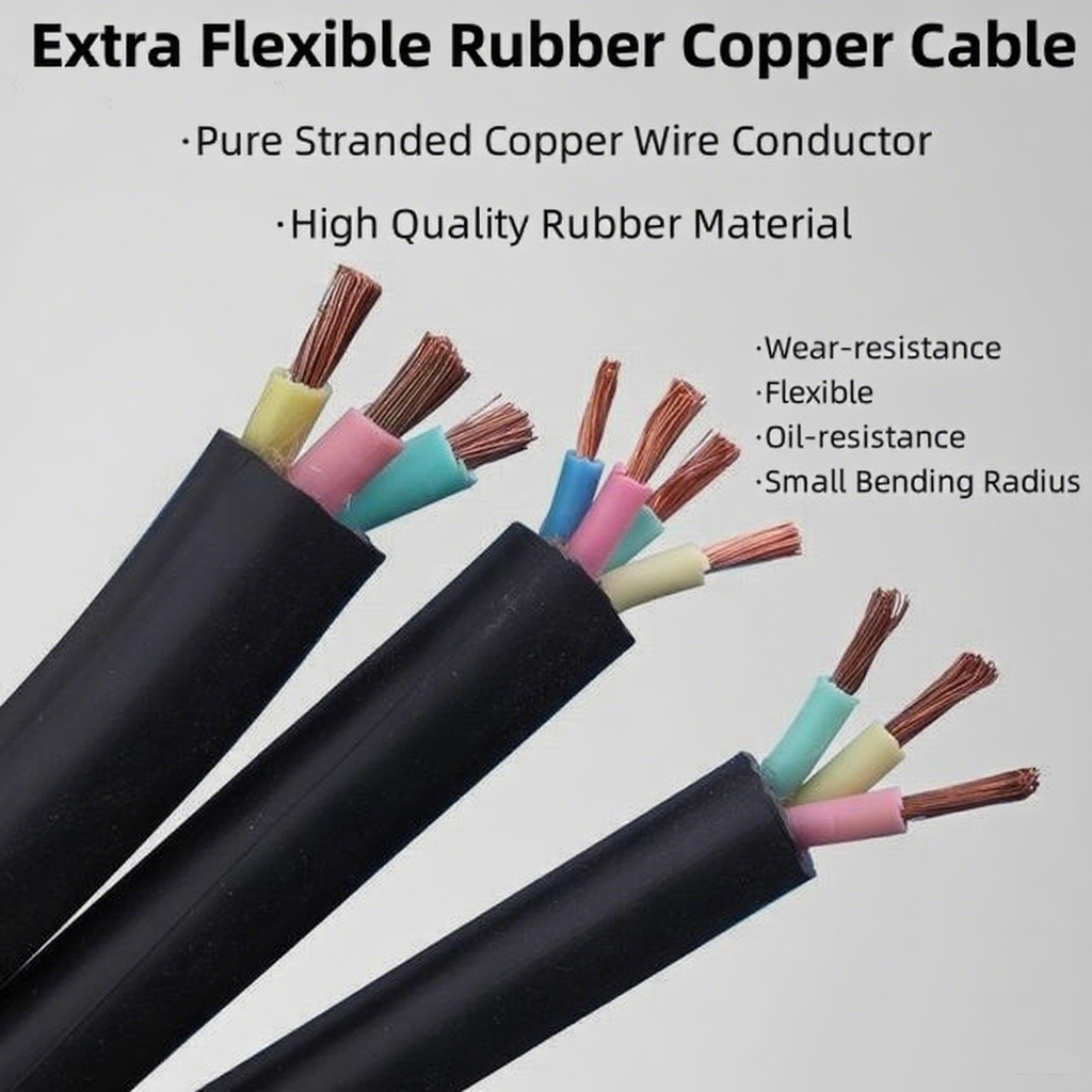 Soft Copper Core Rubber Flexible Cable EPR Insulation For Heavy Industrial Use