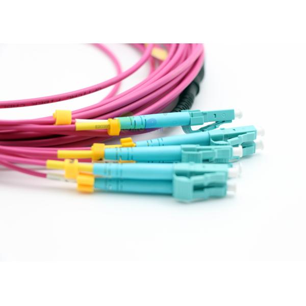 OM4 10M 8F MPO Trunk Cable MPO female To 4x LC Duplex Patch Cable Fanout 2.0mm LSZH