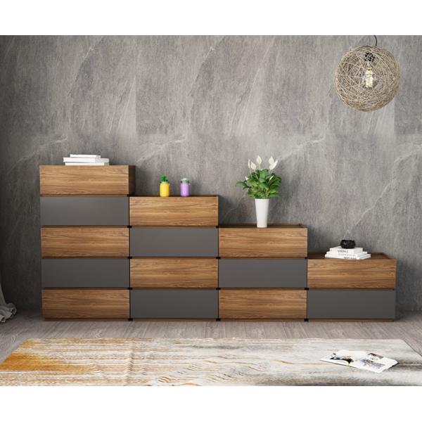MDF Painting Melamine Storage Cabinet Chest Of Drawers PB Paper Veneer