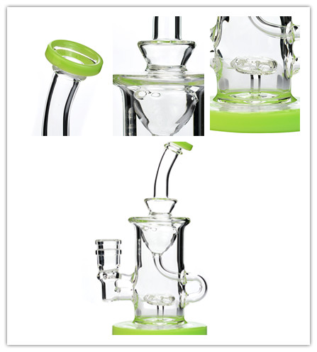Handmade Borosilicate Big Glass Smoking Pipes Perc Glass Bongs