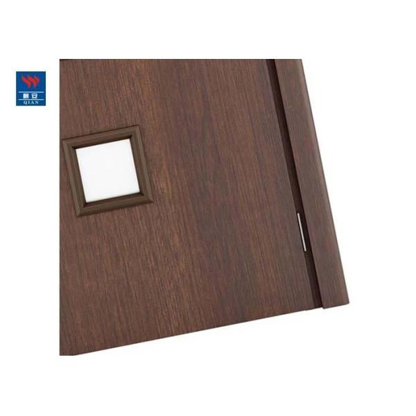 Swing Security Black Walnut Wood Fire Rated Glass Doors