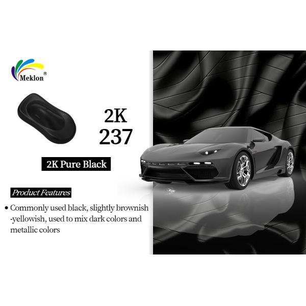 Oil Based Acrylic Car Paint Top Coat 2K Pure Black Mildewproof