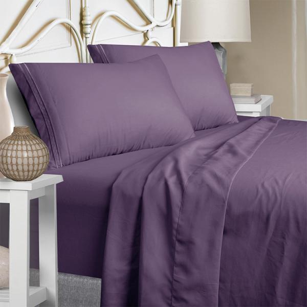 Polyester Filling Supple Bed Sheet Set for Twin Queen King Size Bedding Collections