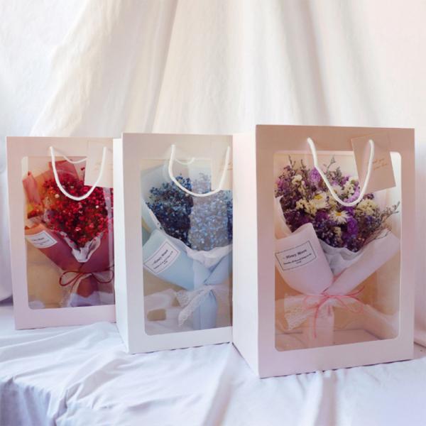 20*12cm Cardboard Flower Presentation Boxes With Lids UV Varnish