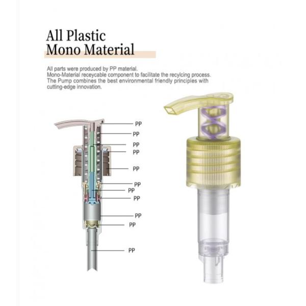 Customized Color PP Lotion Bottle Pump For Personal Care Bottles Shampoo Skin Care Products