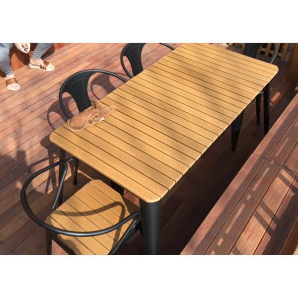 Simple Modern Solid Wooden Outdoor Furniture Balcony Table Chair Set For Leisure Cafe Bar